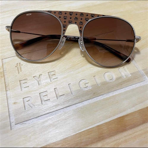 NEW MCM150SL Gold Logo Aviator retailer Sunglasses